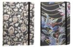 ITEM Jegyzetfüzet 13x1, 2x18cm gumis, virágok, fekete/színes