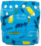 Charlie Banana One-size Hibrid zsebes mosható pelenka 2 db betéttel (kék, surf)