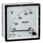 TRACON Voltmetru analogic de curent alternativ 96×96mm, 250V AC (ACVM96-250)
