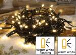 TRACON Ghirlandă lum. de Crăciun, LED, scânteietoare, interior/ext. 230VAC, 2+10M, 100LED, 3, 6W, 2600-2700K, IP44 (CHRSTOSW100WW)