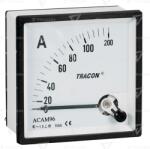 TRACON Ampermetru analogic de curent alternativ, măsurare directă 96×96mm, 10A AC (ACAM96-10)