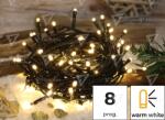 TRACON Ghirlandă lum. Crăciun cu LED, programabilă, int. /exterior 230VAC, 5+20M, 200LED, 6W, 2600-2700K, IP44 (CHRSTOP200WW)