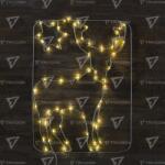 TRACON Lumină decorativă Crăciun pt. geam, în formă de ren, cu bat. Timer 6+18h, 60LED, 3000K, 3xAAA (CHRRDWD60WW)