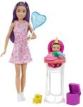 Mattel Babysitter, Zi de nastere, set de joaca cu papusa, figurina si accesorii Papusa Barbie