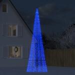 vidaXL kék karácsonyfa lámpa zászlórúdon 1534 LED-del 500 cm (358119)
