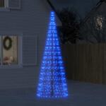 vidaXL kék karácsonyfa lámpa zászlórúdon 550 LED-del 300 cm (358115)