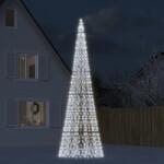 vidaXL hideg fehér karácsonyfa lámpa zászlórúdon 1534 LED-del 500 cm (358117)