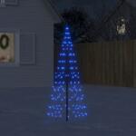 vidaXL kék karácsonyfa lámpa zászlórúdon 200 LED-del 180 cm (358111)