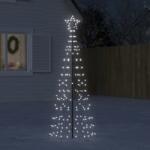 vidaXL hideg fehér karácsonyfa fénykúp tüskékkel 220 LED 180 cm (358101)