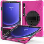  SOLID Husă durabilă pentru Samsung Galaxy Tab S9+ / S10+ roz închis