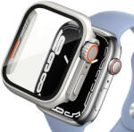 Apple Watch 4-6, SE, SE (2022) (44 mm), Műanyag védőkeret, kijelzővédő üveggel, szíj nélkül, TP Defense360, titán/narancs