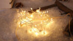 TRACON CHRMA40WW LED karácsonyi lánc, gyöngy, elemesTimer 6+18h, 40LED, 3000K, 3xAA (CHRMA40WW)