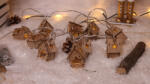 TRACON CHRSH10WW LED karácsonyi lánc, házikó, fa, elemesTimer 6+18h, 10LED, 3000K, 2xAA (CHRSH10WW)
