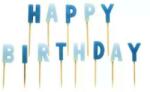  Happy Birthday gyertya, kék