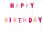  Happy Birthday gyertya, pink