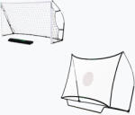 QuickPlay Poartă de fotbal+ rebounder QuickPlay Kickster 2 in 1 240 x 150 cm alb/negru
