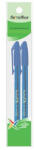 FlexOffice Golyóstoll, 0, 4 mm, 2 db/bliszter, kupakos, FLEXOFFICE "TechJob", kék (FOGT016BLK) - fapadospatron