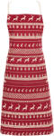 Clayre & Eef Sort bucatarie Craciun Reni bumbac rosu bej Xmas 70x85 cm (NOC41-2)
