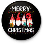 printfashion boldog karácsonyt - Kitűző, hűtőmágnes - Fekete (14647909)