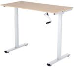 Liftor Entry, 118x60x1, 8 cm, Világos sorano tölgy/Fehér, állítható magasságú asztal