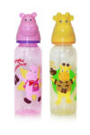 Baby Care állatfejes cumisüveg - 250 ml - rózsaszín