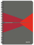 Leitz Spirálfüzet, A5, vonalas, 90 lap, laminált karton borító, LEITZ "Office", szürke-piros (E44590025) - fapadospatron