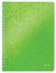 Leitz Spirálfüzet, A4, vonalas, 80 lap, LEITZ "Wow", zöld (E46370054) - fapadospatron