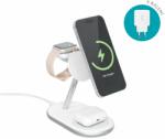 Epico 3in1 Made for MagSafe töltőpad + adapter - fehér