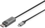 ASSMANN USB 3.0 Type C DisplayPort 1.4 Átalakító Fekete 1m DB-300334-010-S (DB-300334-010-S)