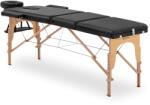 physa Masă de masaj pliabilă - extra lată (70 cm) - suport pentru picioare înclinat - lemn de fag - negru PHYSA DINAN BLACK (PHYSA DINAN BLACK)