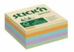 Stick`n by Hopax Mini cub autoadeziv, 51x51 mm, mix de luncă de culori pastelate, 240 frunze
