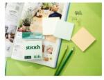 Stick`n by Hopax Bloc notes autoadeziv Stick' n Hopax 76x76mm amestec de culori pastelate 3x50 coli