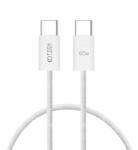 Tech-Protect 25см кабел USB-C към USB-C с Power Delivery 60W / 3A от Tech-Protect UltraBoost Classic - Бял (9319456607109)