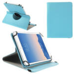  Univerzális TabletPC tok, mappa tok, 9-10", stand, elforgatható (360°), világoskék - tok-shop