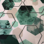  Pamut textil szalvéta - 30x30 cm / zöld hatszög mintás