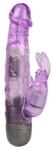 LyBaile Vibrator Iepuras Realistick 10 Moduri Vibratii, TPR, Violet, 16.7 cm Vibrator