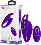 Pretty Love Stimulator Bill 12 Moduri Vibratii, Silicon, USB, Remote Control, Violet Vibrator