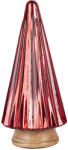 Clayre & Eef Brad Craciun sticla rosie lemn maro 17x34 cm (65236L) - decorer