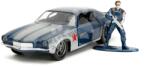JADA Mașinuță Chevrolet Camaro 1973 Marvel Jada din metal cu uși care se deschid și figurina lui Winter Soldier lungime de 14 cm 1: 32 (JA3223021)