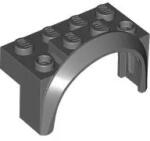 LEGO® 3387c85 - LEGO sötétszürke sárhányó 4 x 2 1/2 x 2 méretű, íves (3387c85)