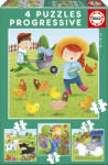 Educa Puzzle Educa 4 in 1 - Farm Animals (EDU17145) Puzzle