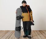 Tchibo Gyerek snowboard kabát Fekete-bézs kontrasztszínű dizájn narancssárga részletekkel 122/128