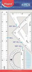 Maped Vonalzókészlet, nagy, műanyag, 4 darabos, MAPED "Start (IMA242830) - fapadospatron