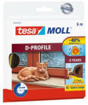 tesa Ajtó- és ablaktömítő szalag, 9 mm x 6 m, TESA "tesamoll® D profil", barna (TE05393B) - fapadospatron