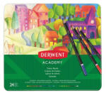 Derwent Színes ceruza készlet, fém doboz, DERWENT "Academy", 24 különböző szín (E2301938) - fapadospatron
