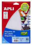 APLI Etikett, 45x8 mm, eltávolítható, ékszerekhez, A5 hordozón, APLI, 765 etikett/csomag (LCA10307) - fapadospatron