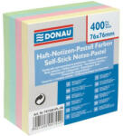 DONAU Öntapadó jegyzettömb, 76x76mm, 400 lap, DONAU, pasztell színek (D7573) - fapadospatron