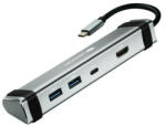 CANYON USB elosztó-HUB/dokkoló, USB-C/USB 3.0/HDMI, CANYON "DS-3 (CATDS03DG) - fapadospatron