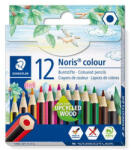 STAEDTLER Színes ceruza készlet, hatszögletű, félhosszú, STAEDTLER "Noris Colour 185", 12 különböző szín (TS18501C12) - fapadospatron