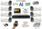 Monitorrs Security - AI IP Park Full Color kamerarendszer 7 kamerával 8 Mpix Wt - 6025K7